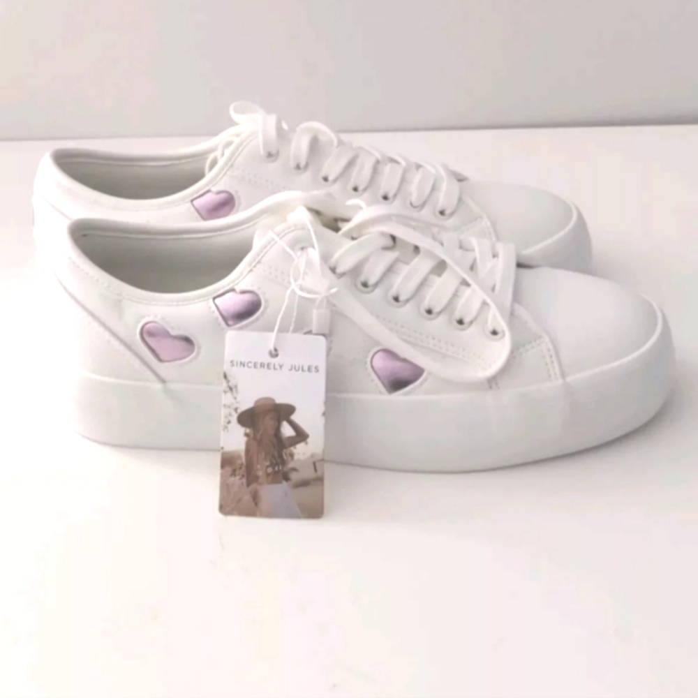 NWT Sincerely Jules 🩷 Sneak‎ Toers Women's 8.5m Beautiful Sneakers